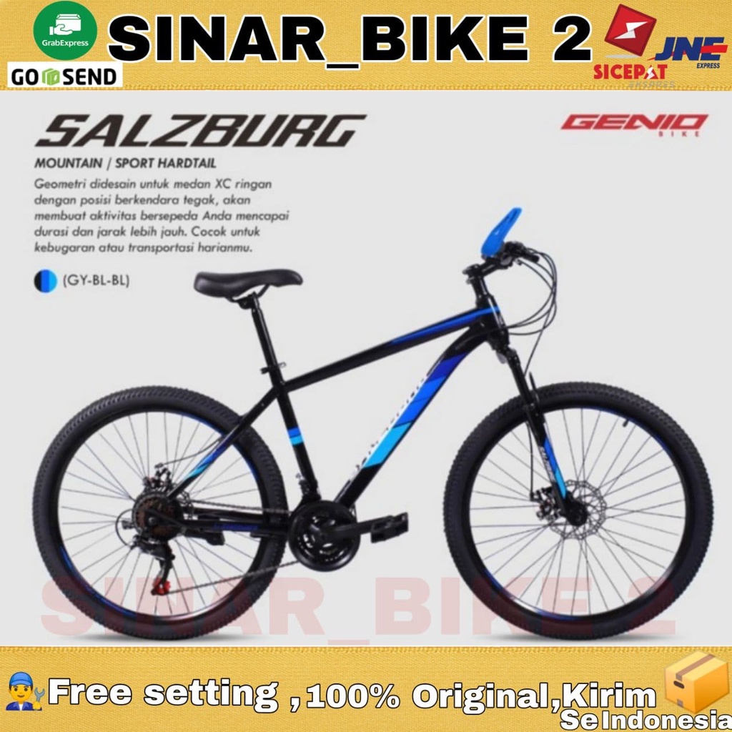 Sepeda Gunung 26 Inch MTB GENIO SALZBURG SS 41 Rem Cakram 3x8 Speed