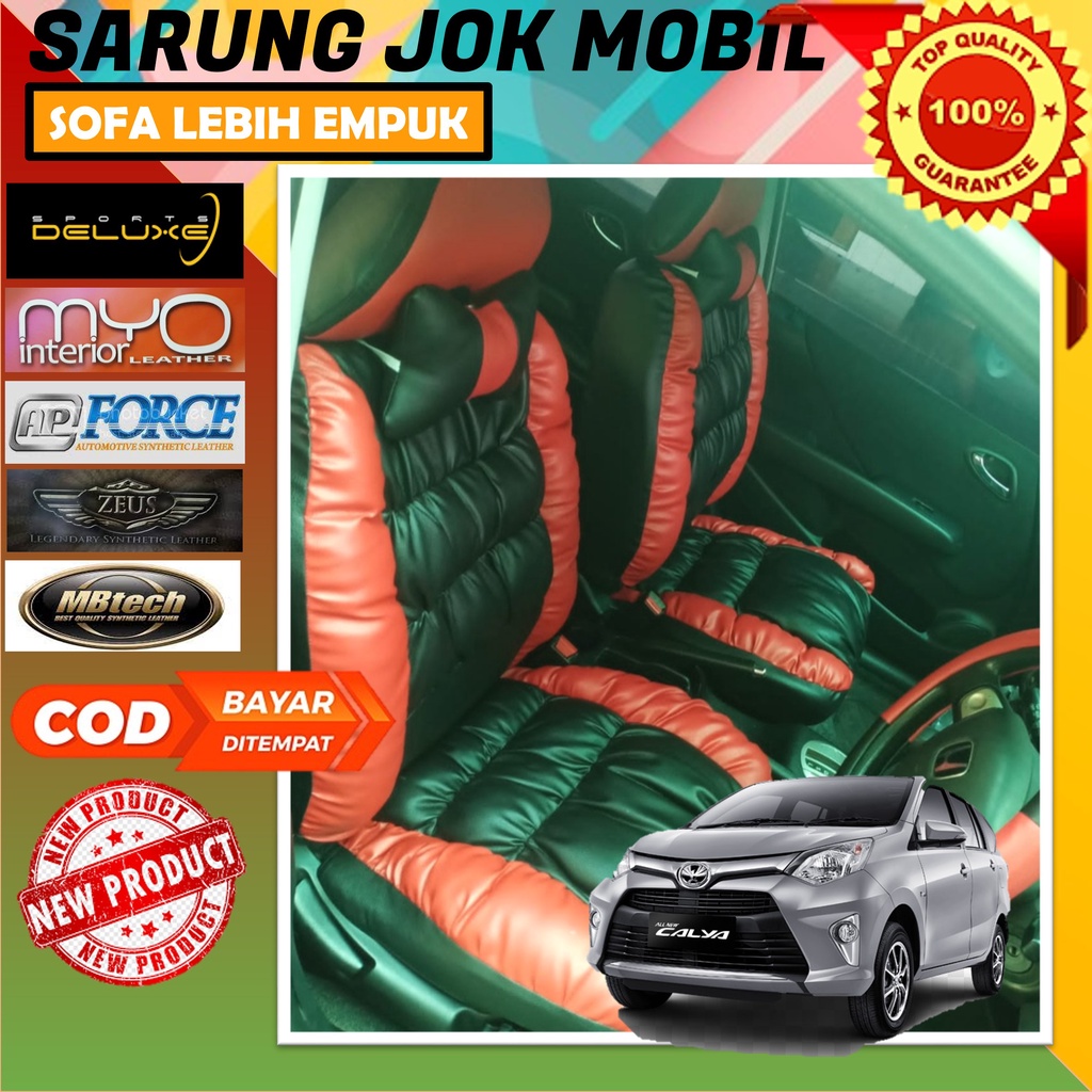 SARUNG JOK SOFA MOBIL AVANZA / XENIA 2016-2021 BAHAN KULIT SYNTETIC ANTI AIR FULL SET 3 BARIS TERBAI