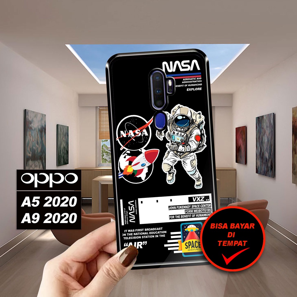 SRC - Case OPPO A5 2020 A9 2020 Motif New Nasa Astronot Casing Hardcase Premium Glossy 2D Terbaru So