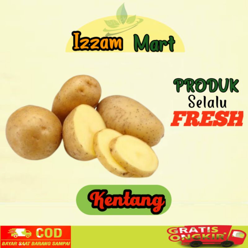 sayuran segar buah kentang segar