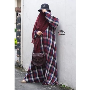 Gamis Amber Redblue by Abaya Malikah