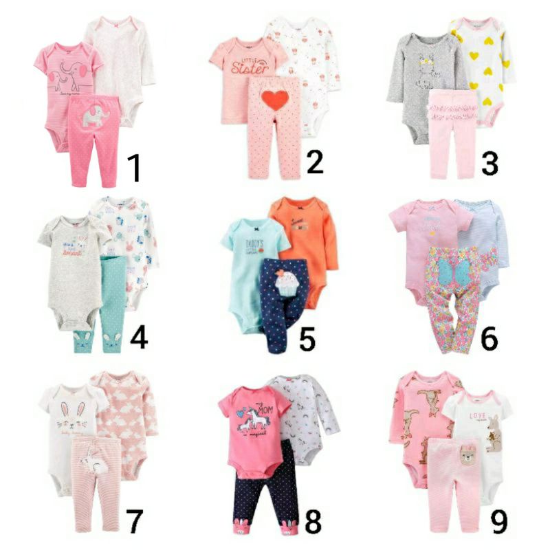 Jumper &amp; Longpants Set / Setelan jumper bayi 3 in 1 / Set jumper