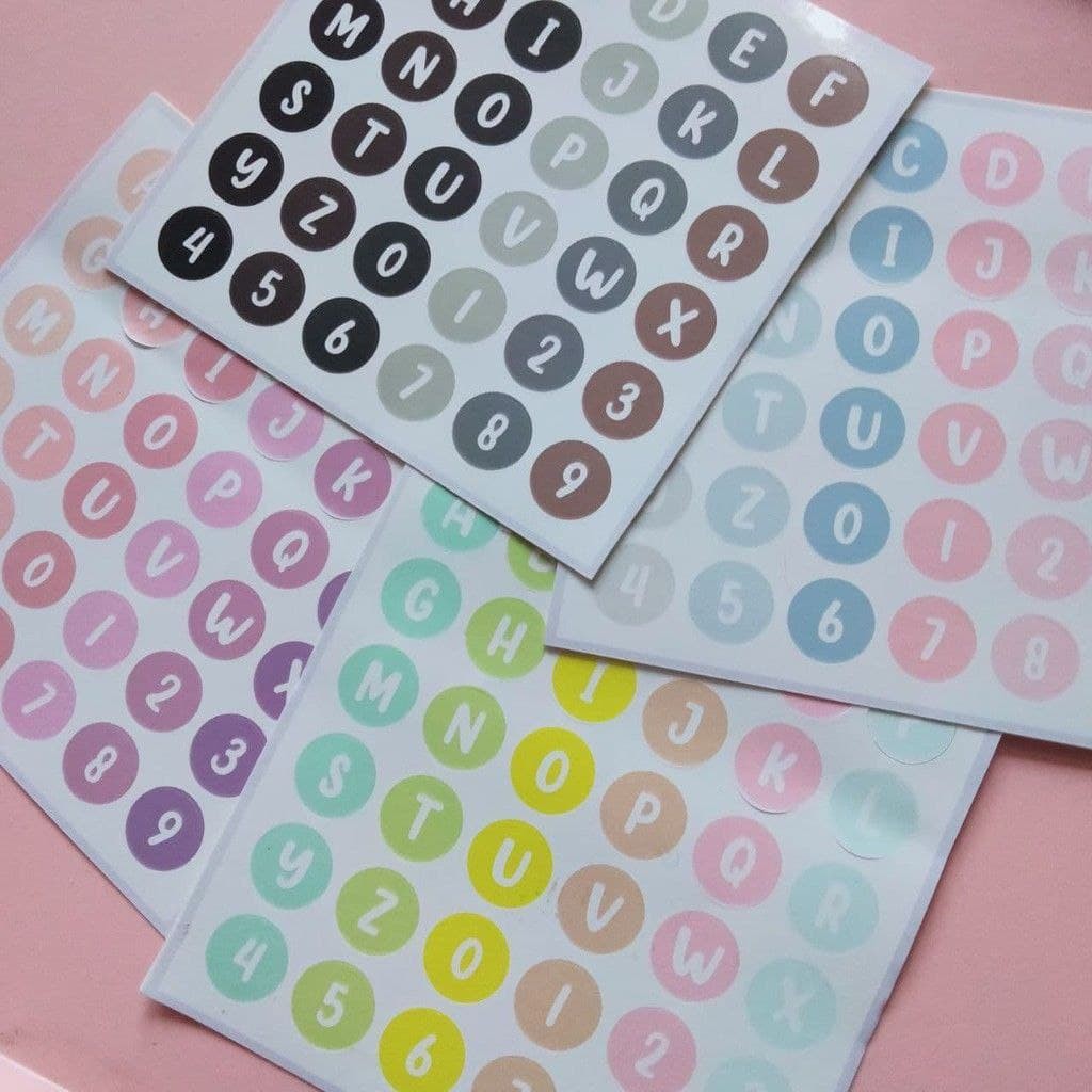 Sticker Alphabet Stiker Aestetic Bujo Decoration By Okashi Store-3