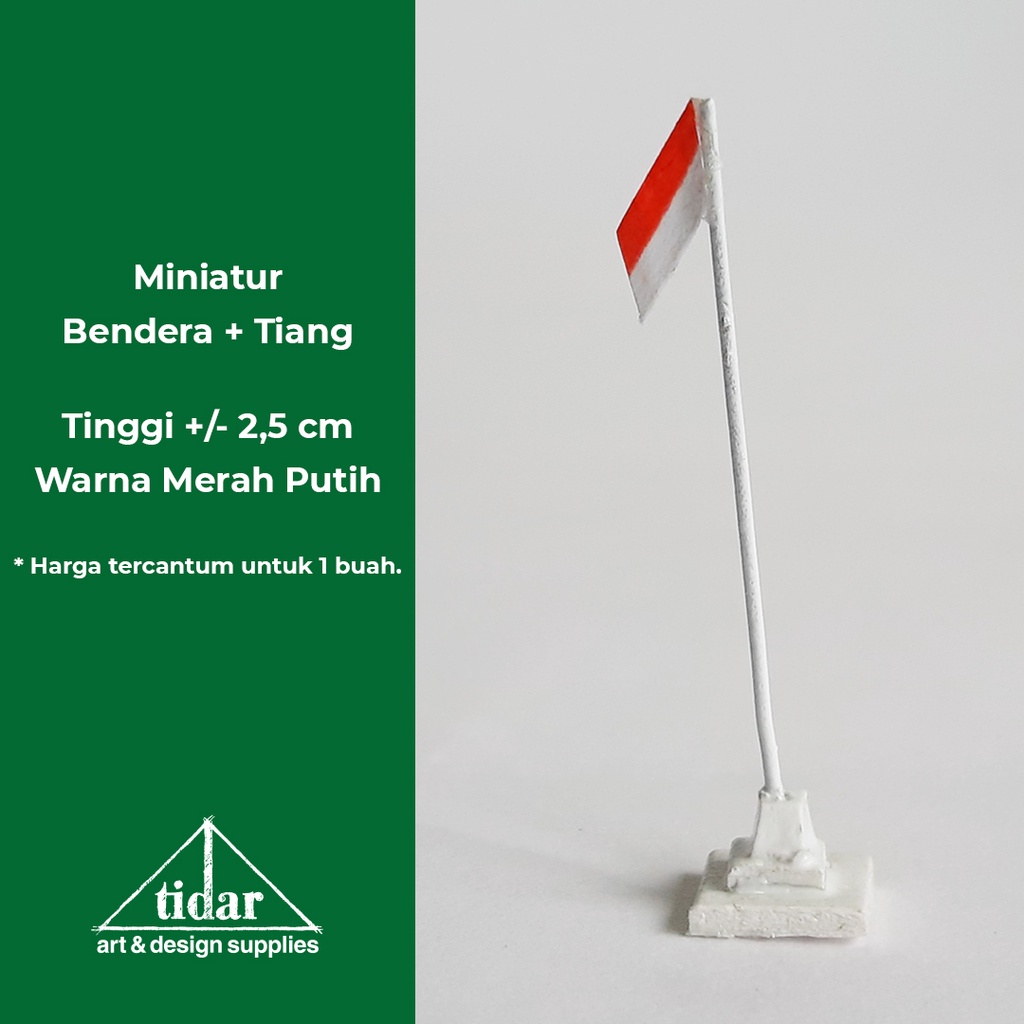 

[MR] MH - Miniatur Maket Tiang Bendera Merah Putih Skala 1:500