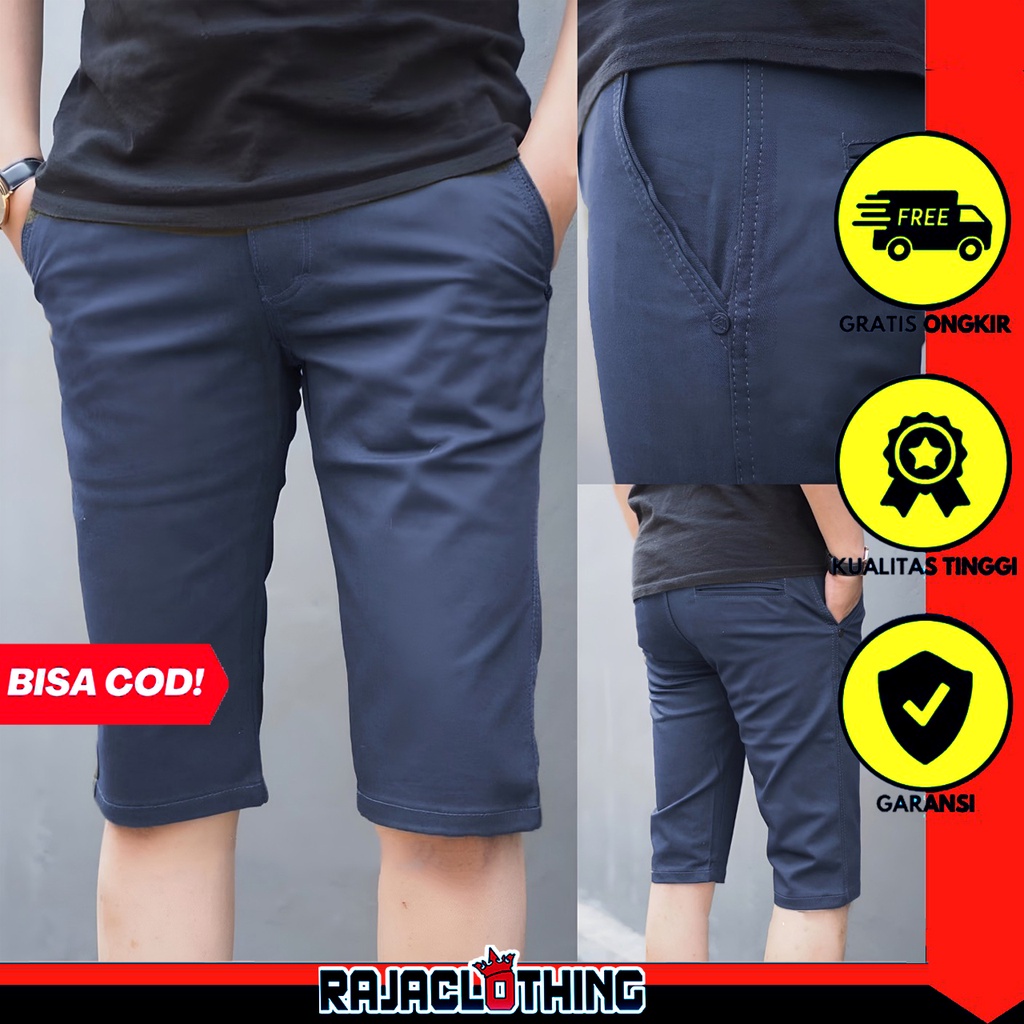 RCL - Celana Pendek Navy Pria Cargo Kimpol Chino Termura Yangg Teraris Size JUMBO 27--34 S.M.L.XL