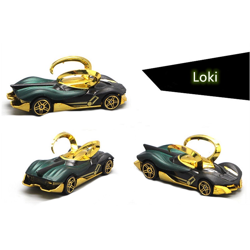 Mainan Mobil Avengers 6 Pcs/set Paduan Mobil Balap Spider-Man Besi Kapten Venom Patung Mini Model Mobil Mainan Anak Laki-Laki Hadiah