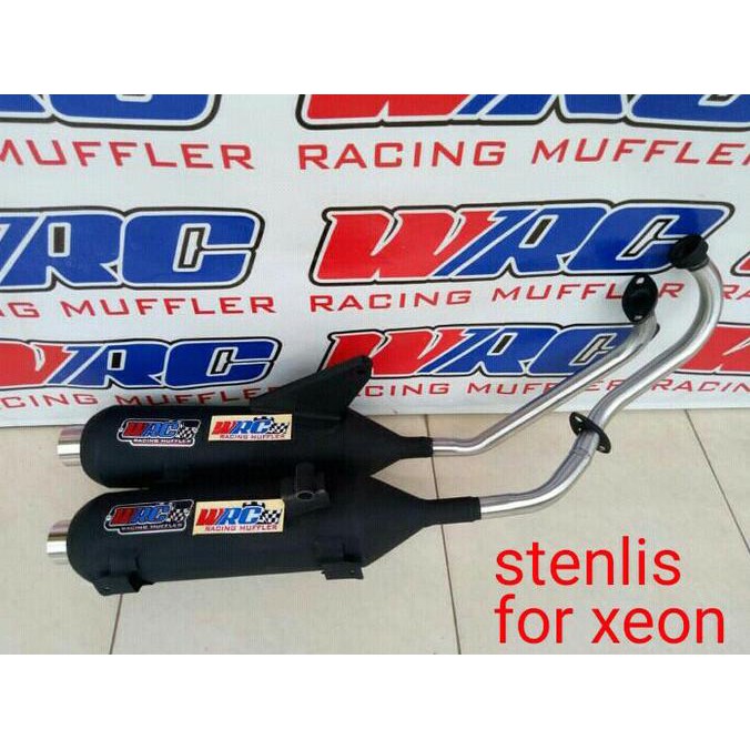 Diskon Knalpot Wrc Xeon Karbu Stenlis/ Aksesoris Motor / Kanlpot Racing Terbaik