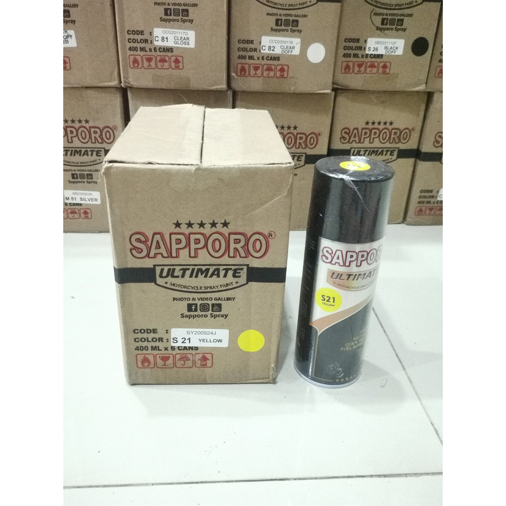 Cat Semprot Sapporo Ultimate S21 Yellow