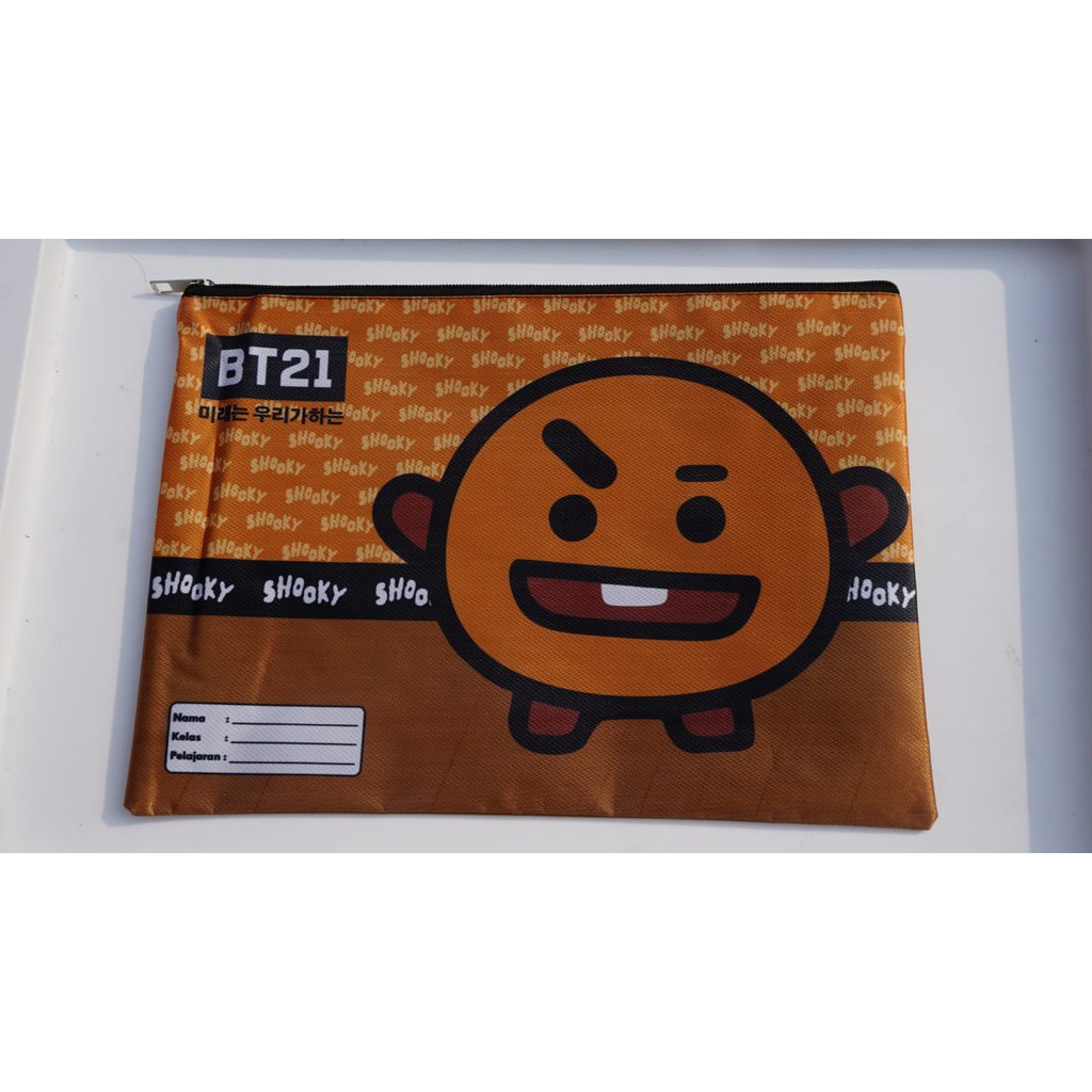 MAP KANVAS PREMIUM FILE HOLDER UKURAN KERTAS A4 KARAKTER BTS BT21 LUCU KPOP KOREA BANGTAN BOYS ARMY