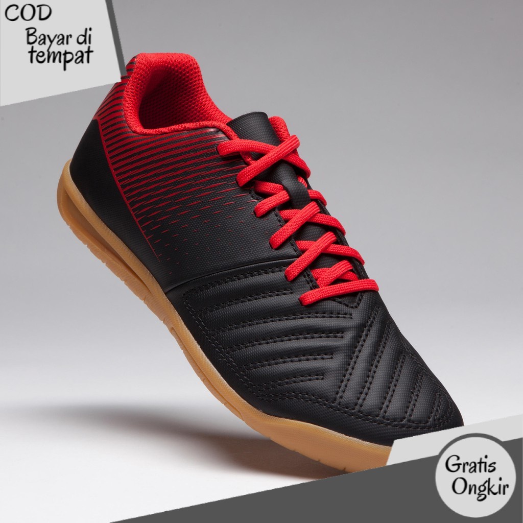 Decathlon Kipsta Sepatu Futsal Anak Agility 100 Futsal Jr Black - 8407441 TN2