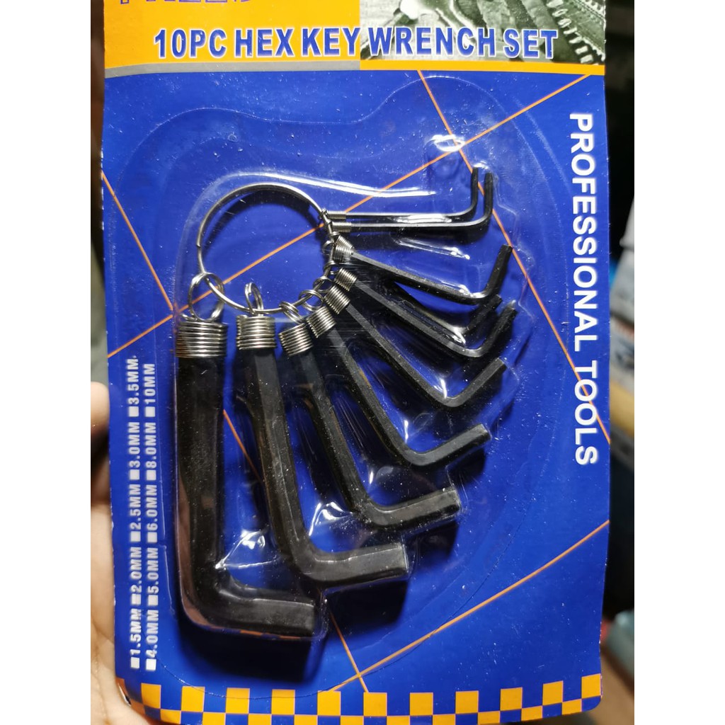 Kunci L set FREED Hitam isi 10