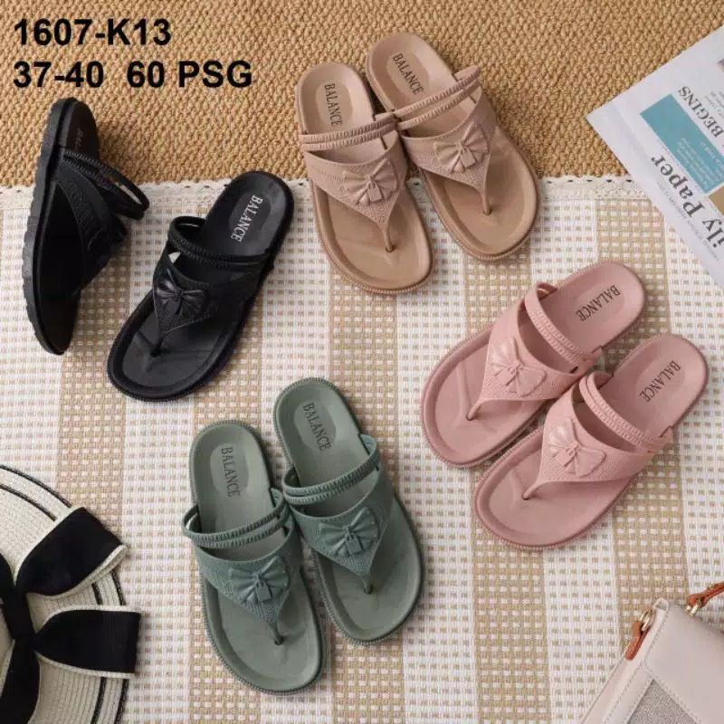 sandal wanita import jepit karet,Balance 1607-K13