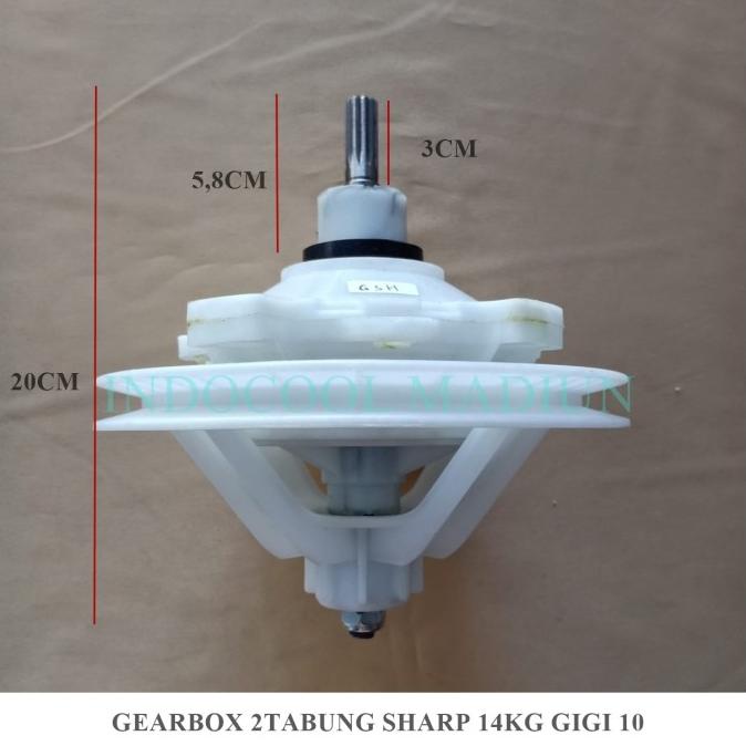 #@#@#@#@] Gearbox Mesin Cuci 2 Tabung Sharp 14kg Gigi 10