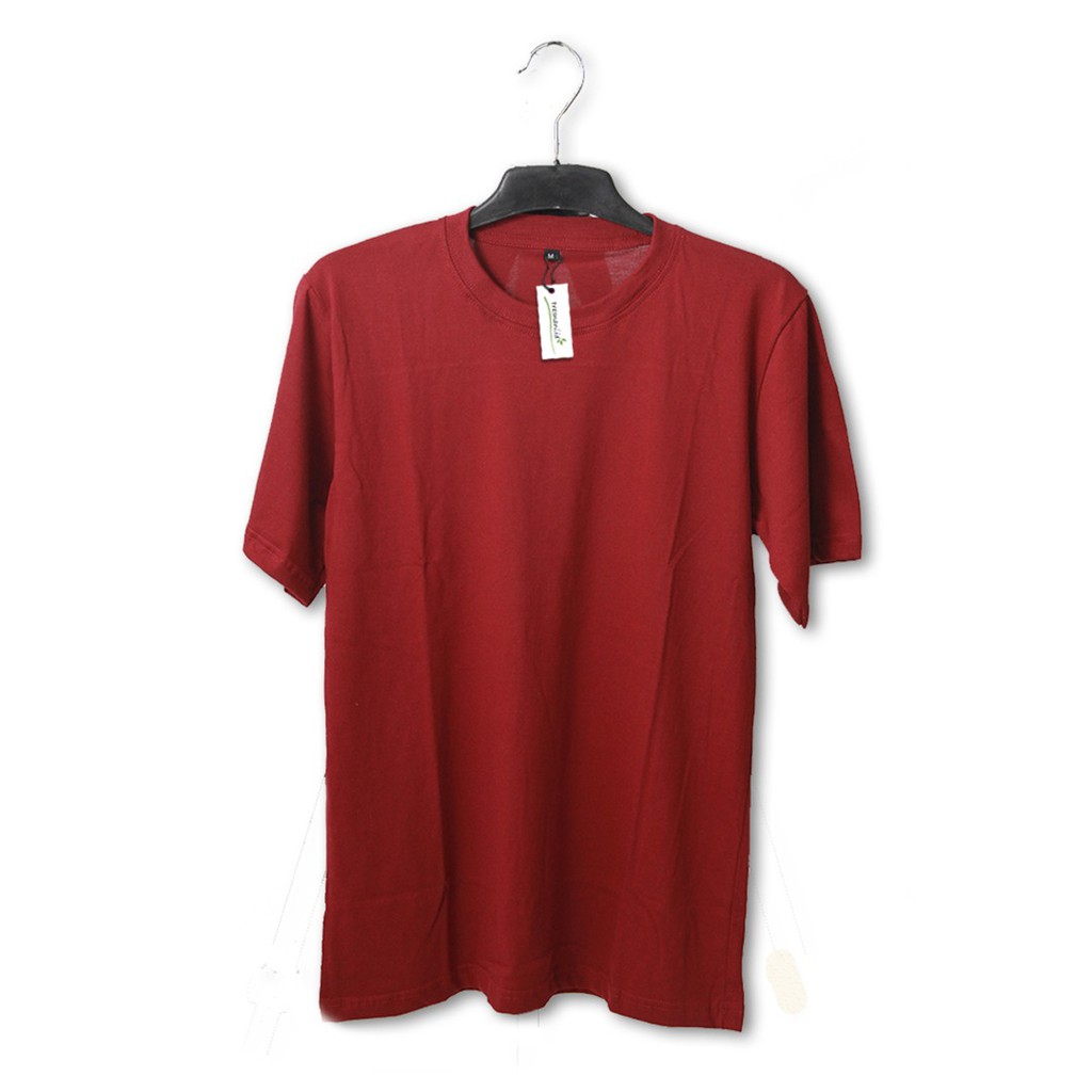 Kaos Polos | Kaos Pendek | Kaos Maroon | Kaos Merah Maroon | Kaos Merah | Daily Basic Maroon Shirt