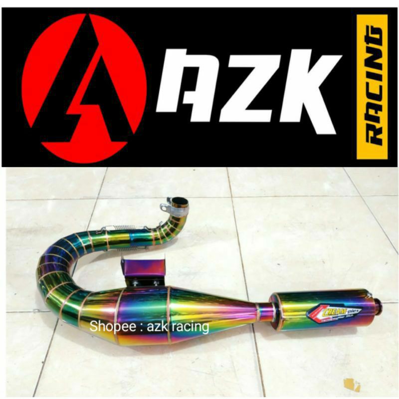 Knalpot Vespa PX - PS - EXCEL Creampie Pelangi Buang kiri