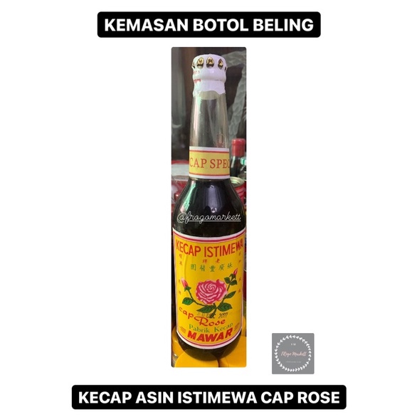 Kecap Asin Istimewa / Kecap Bangka Cap Rose (Mawar) 600ML