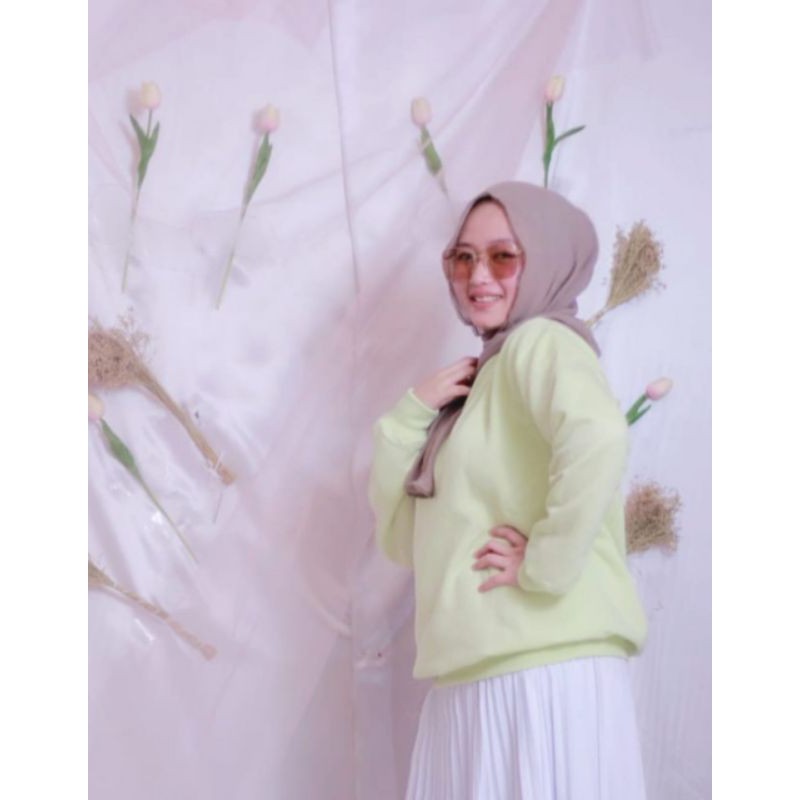 Basic sweater Warna Baby || sweater wanita || SIZE M-XL