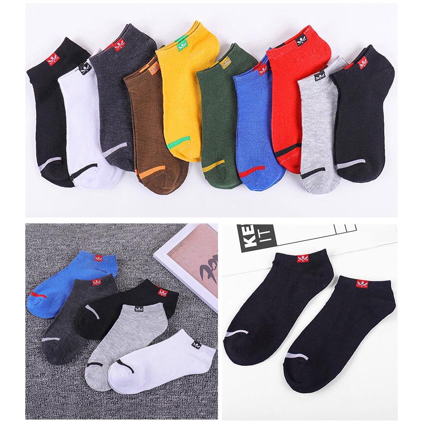 ☀INDOLAND☀ R156 Kaos Kaki Fashion Unisex Kaoskaki Warna Polos  Wanita Murah Semata kaki Socks Pendek