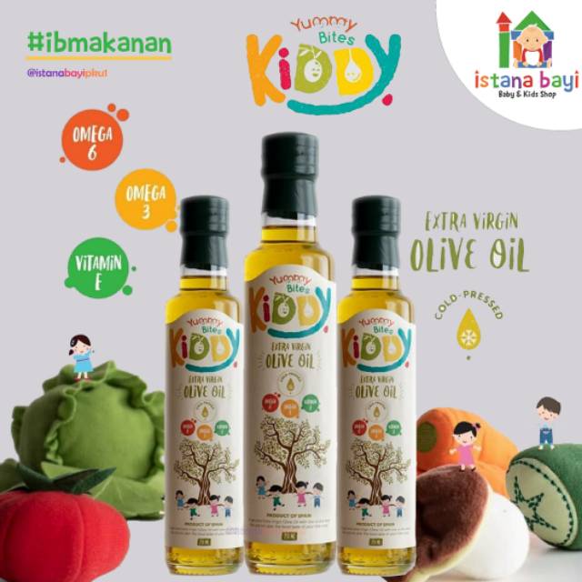 Yummy bites Kiddy Extra Virgin Olive Oil 250 ml - Evoo/makanan mpasi bayi