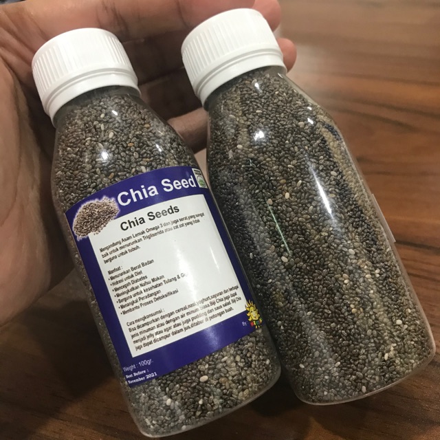 Organic Chia Seed Mexico Botol 100Gram