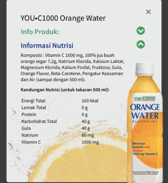 You C1000 Water Vitamin C Untuk Jaga Daya Tahan Tubuh Shopee Indonesia