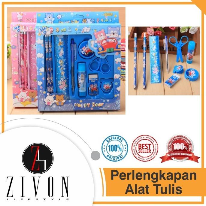 

Perlengkapan Alat Tulis Menulis Sekolah Belajar Pensil Penghapus 1 Set