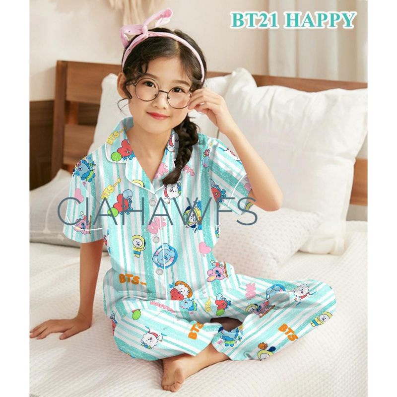 Baju Piyama BT21 usia 12-15 tahun