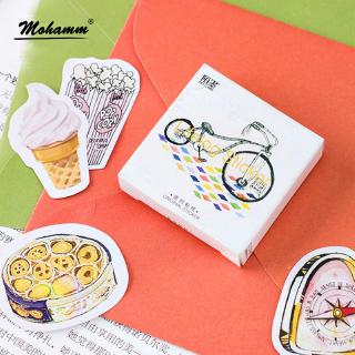 45Pcs Kotak Stiker  Kepingan Salju Vintage Romantis  Lucu 