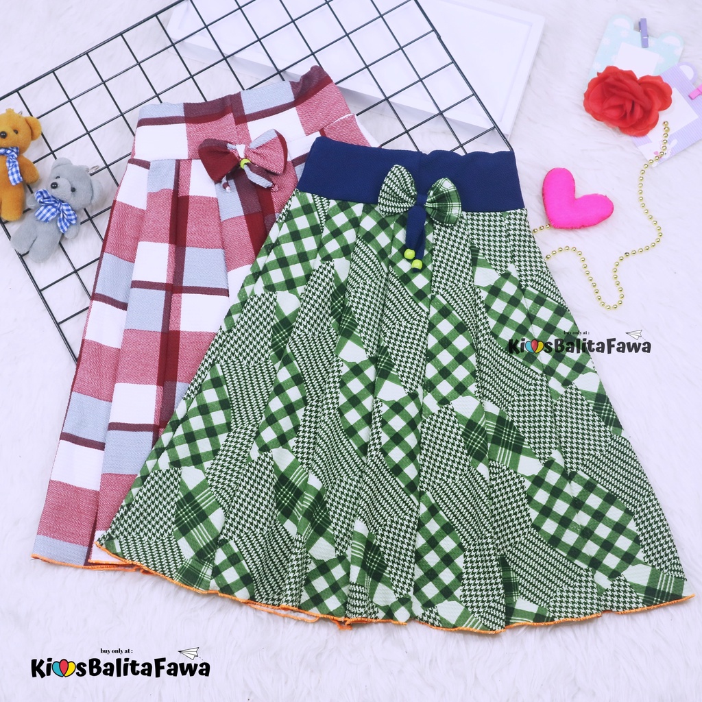 [MOTIF] Rok Pita Bianca uk 8-10 Tahun / Skirt Pendek Polos Motif Anak Perempuan Cewek Bawahan Umbrella