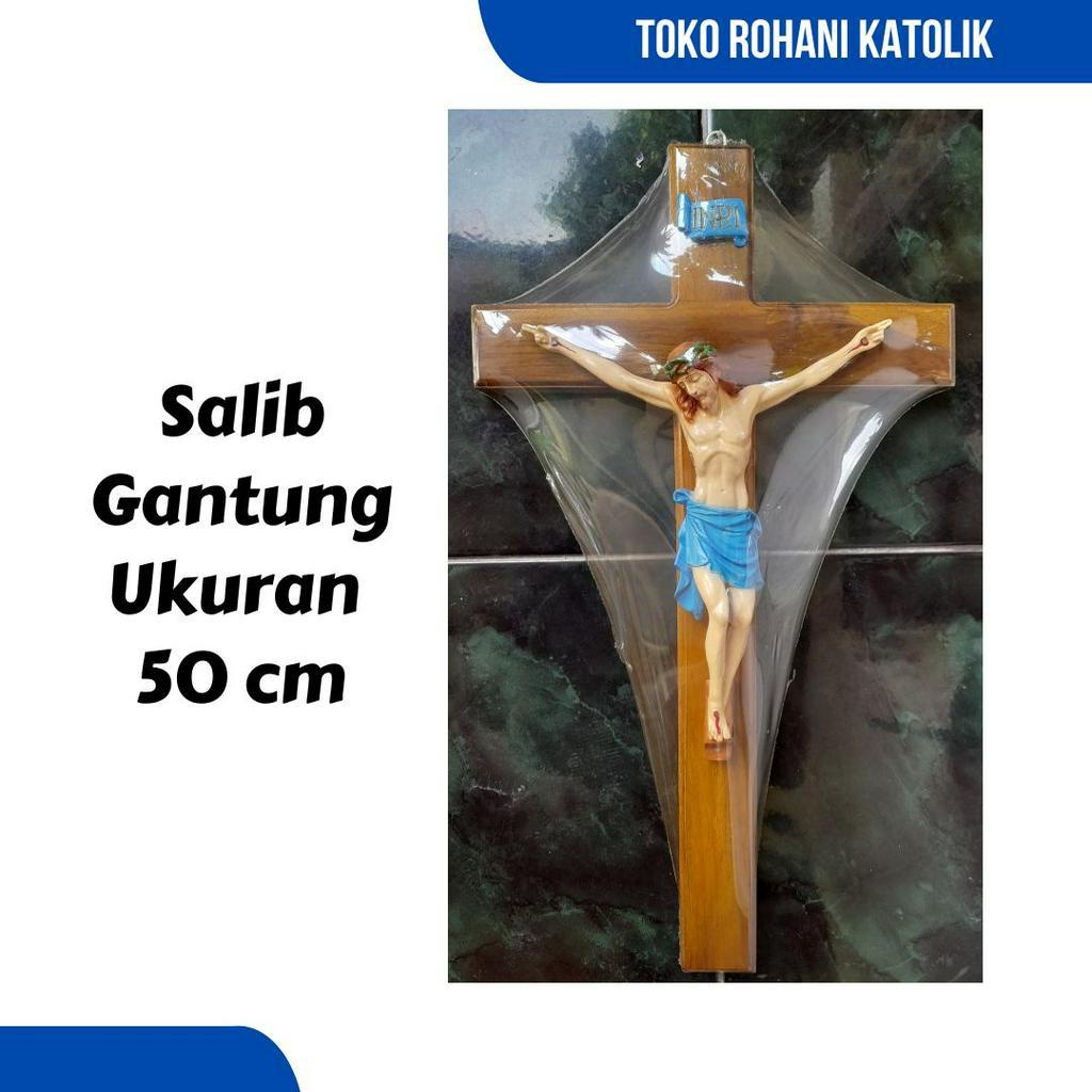 SALIB GANTUNG KATOLIK 50 CM / SALIB GANTUNG BESAR / SALIB DINDING