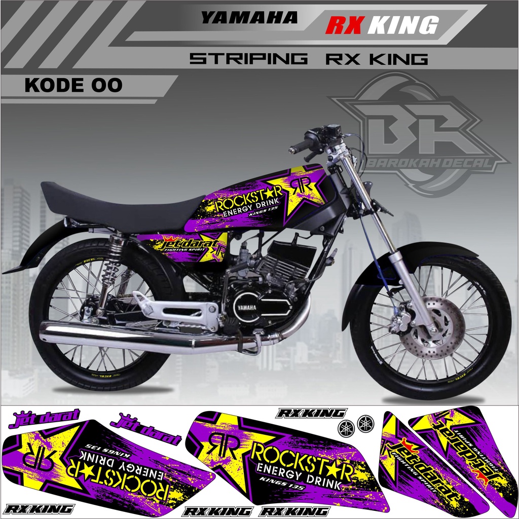 Sticker Rx King Variasi Stiker Lis Striping Rx King Kode OO