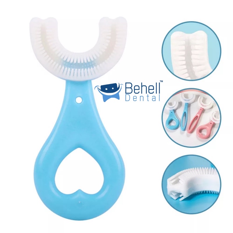 ORIGINAL SIKAT GIGI SILIKON BAYI ANAK BENTUK U //  Tooth Brush Baby Silicon Type U 360° // Sikat Gigi Anak Bayi Balita 360 Derajat Lembut // Toothbrush