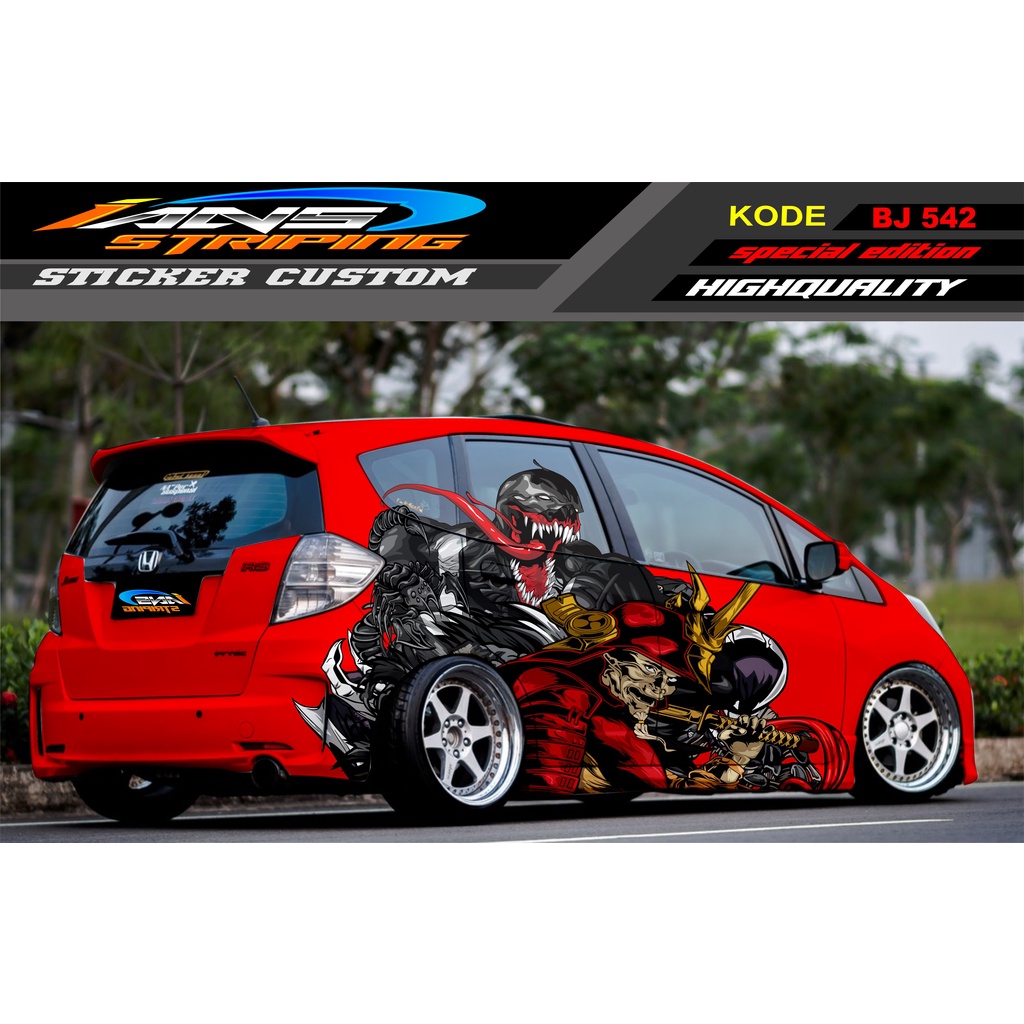 DECAL STICKER MOBIL JAZZ BRIO AGYA SIGRA AVANZA DATSUN / STICKER VARIASI MOBIL VENOM / STIKER MOBIL