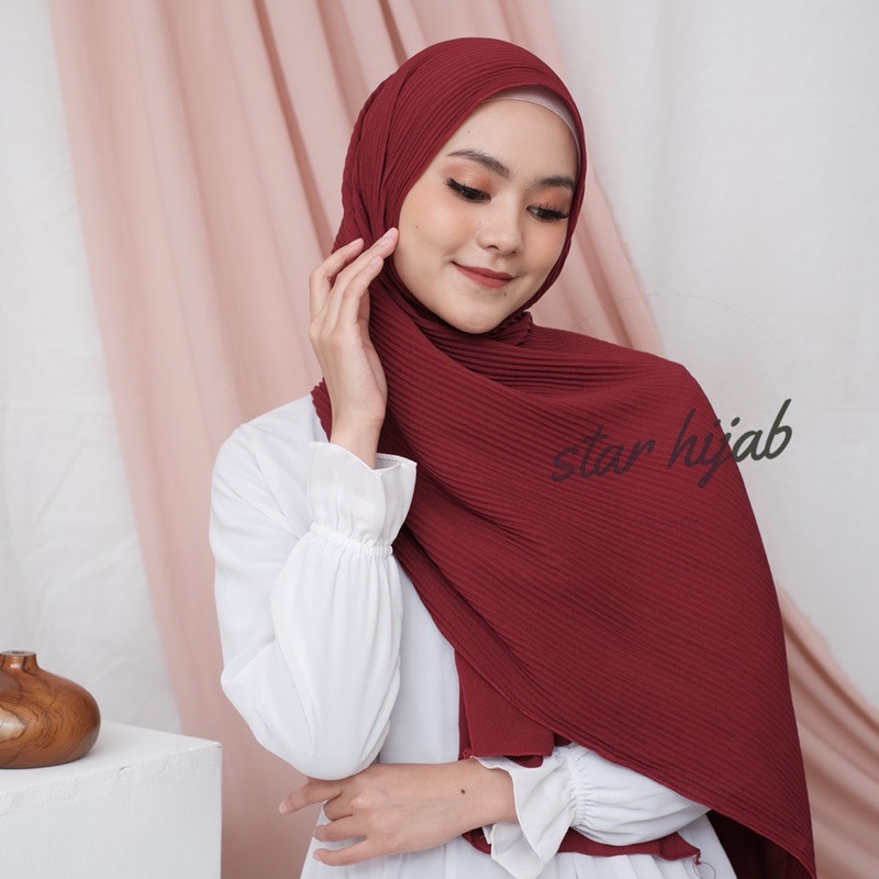 SEMI PLISKET Pashmina Plisket Diamond / Pleated Shawl