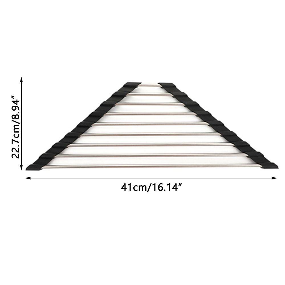 Solighter Triangle Drying Rack Foldable Fruits Drainer Basket Rak Penyimpanan Sayur Pembersih Segitiga