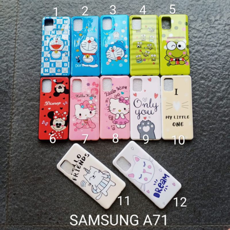 Case gambar Samsung A71 motif cewek ( 3 motif ) soft softcase softshell silikon cover casing kesing housing