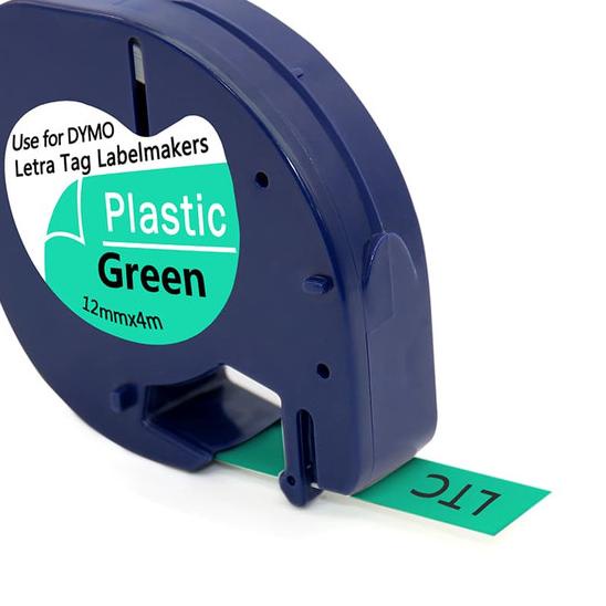 

○ DYMO LETRATAG LABEL TAPE GREEN PLASTIC 12MM ֍