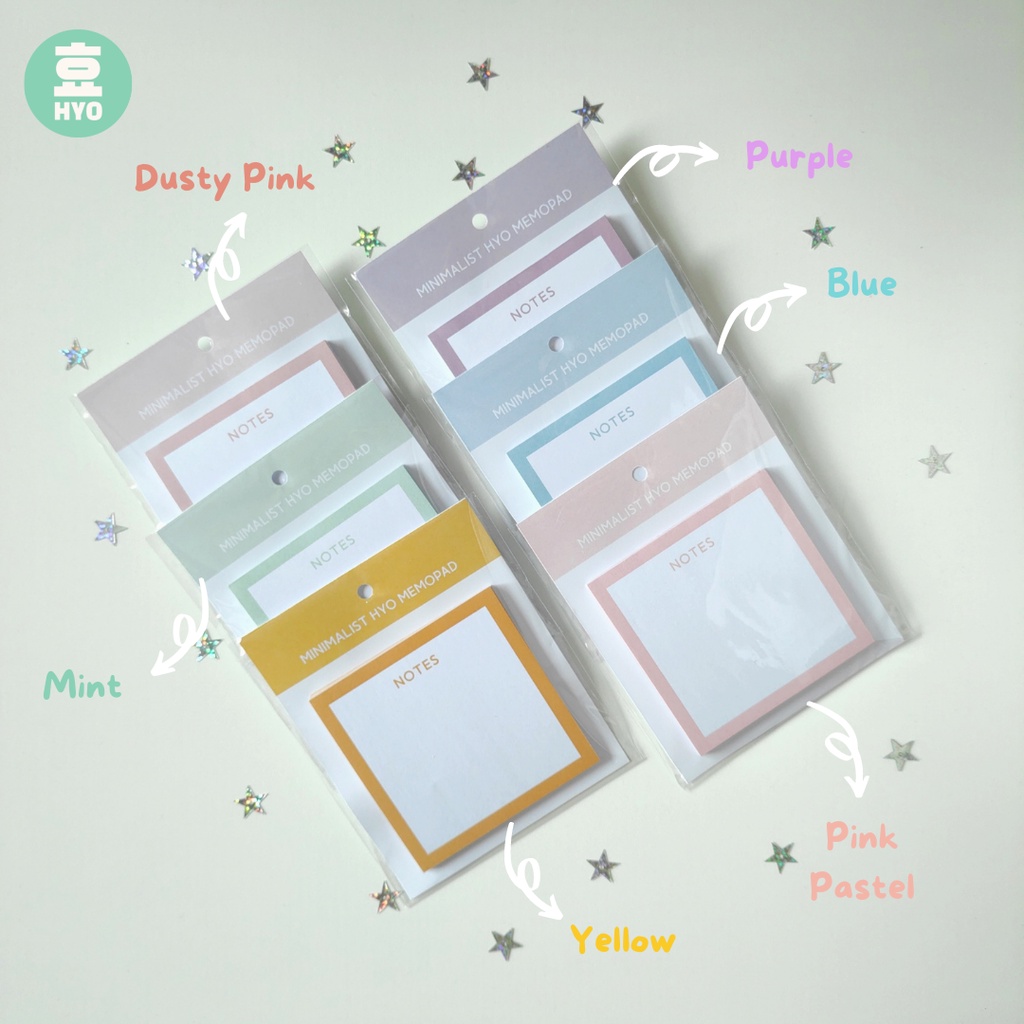 

[HYO] Memopad Notes Design Minimalist | Journal Journaling Jurnal Scrapbook Notes Dekorasi Pastel