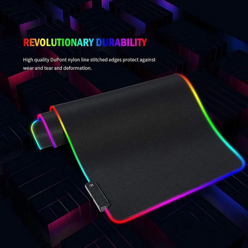 Mouse Pad Gaming Glowing LED High Precision Mousepad RGB XL 80cm*30cm Besar For PC