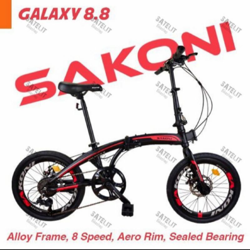 sepeda lipat sakoni galaxy 8.8 uk 20 inch