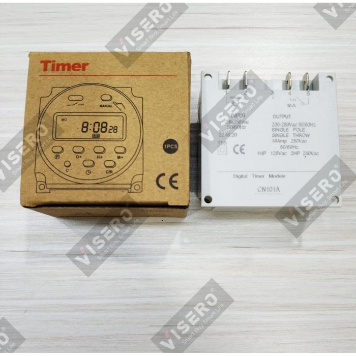Cindiashope Digital Timer Ac / Switch Timer Ac Otomatis Ac 220V 16A