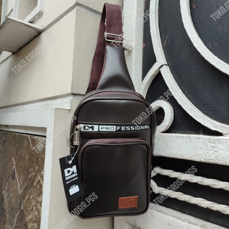 Waist Bag Original Big Size  - Tas Selempang Pria PREMIUM CLASS - Tas Pria Merk DM Koveksi