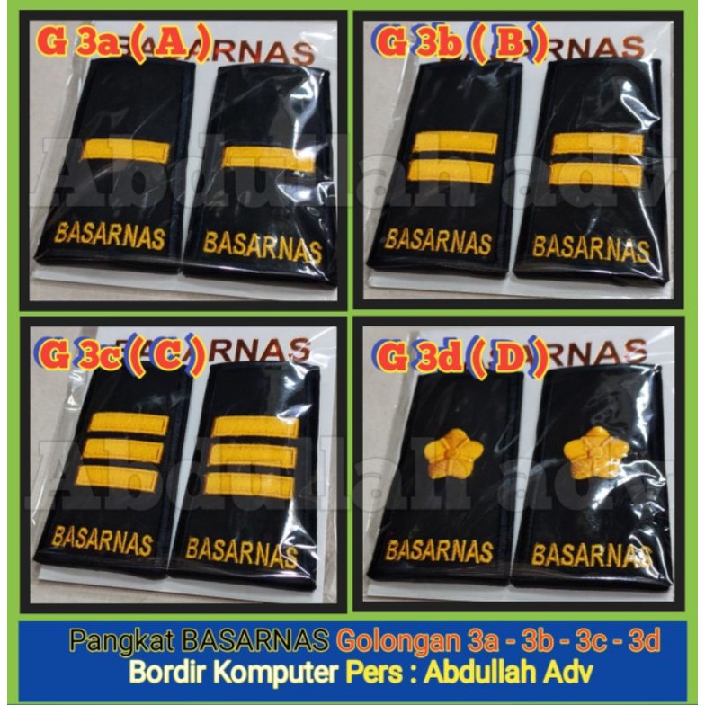 Pangkat pdh Basarnas golongan 3a/tanda jabatan pdh basarnas golongan 3a/pangkat PDH basarnas golonga