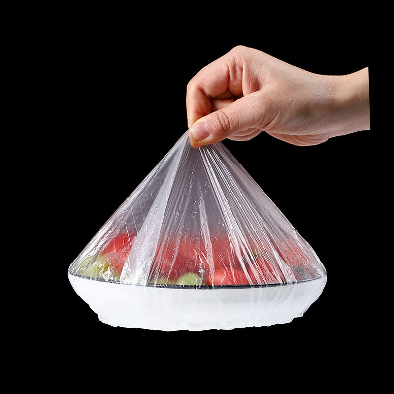 [100 Pc Pack Kitchen Reusable Disposable Food Cover] [Durable Elastic Food Lids for Bowls] [Kitchen Organizer Fresh Keeping Saver Bag]