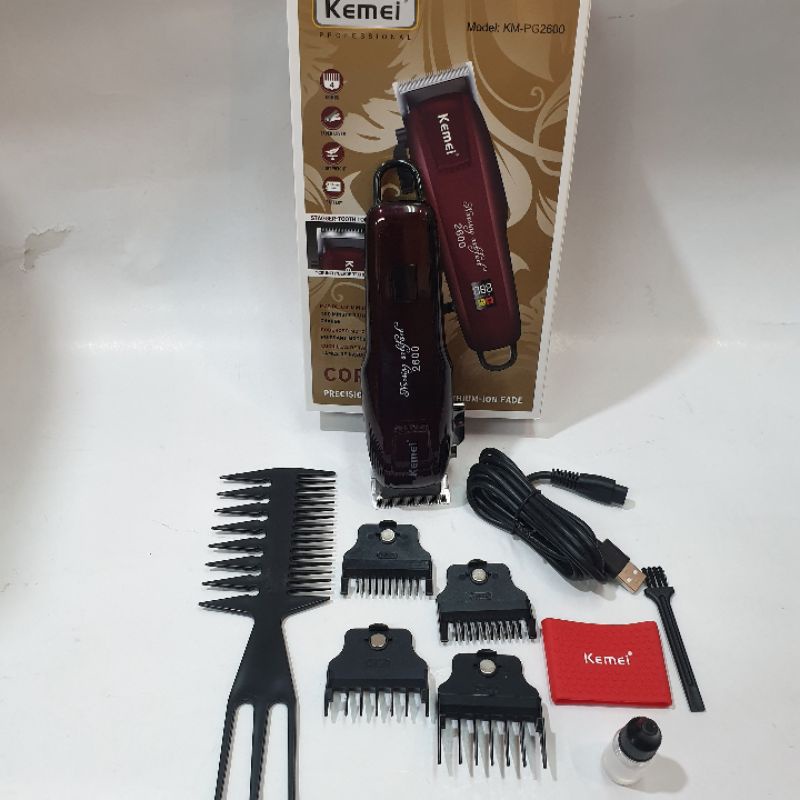 Alat Mesin Pangkas Cukur Rambut Kemei Km Pg2600 display LCD Rechargeable