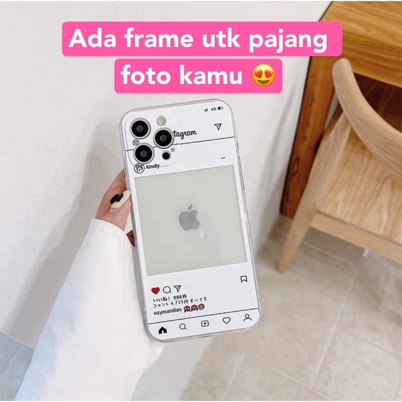 Instagram Photo Frame Sotfcase iphone 7/8+ XS XS Max XR 11 Pro Max 12 Pro Max