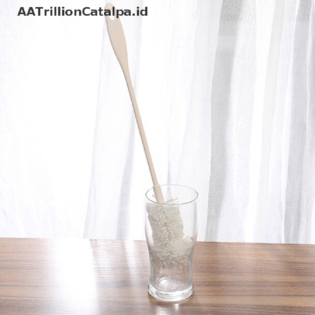 (AATrillionCatalpa) Spons Pembersih Botol / Gelas Gagang Panjang 39.5CM Untuk Dapur