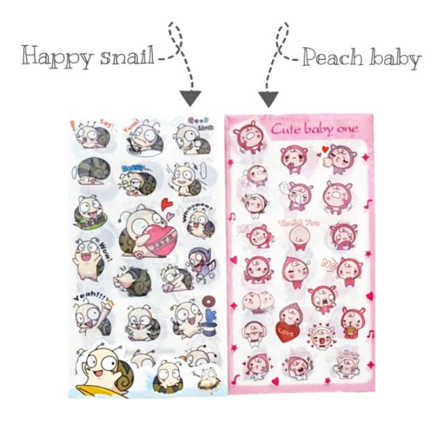 

ST001 STICKER DIY CUTE 1 SET ISI 6 LEMBAR LUCU BISA TEMPEL HP GADGET SCRAPBOOK LEIDIS STATIONARY