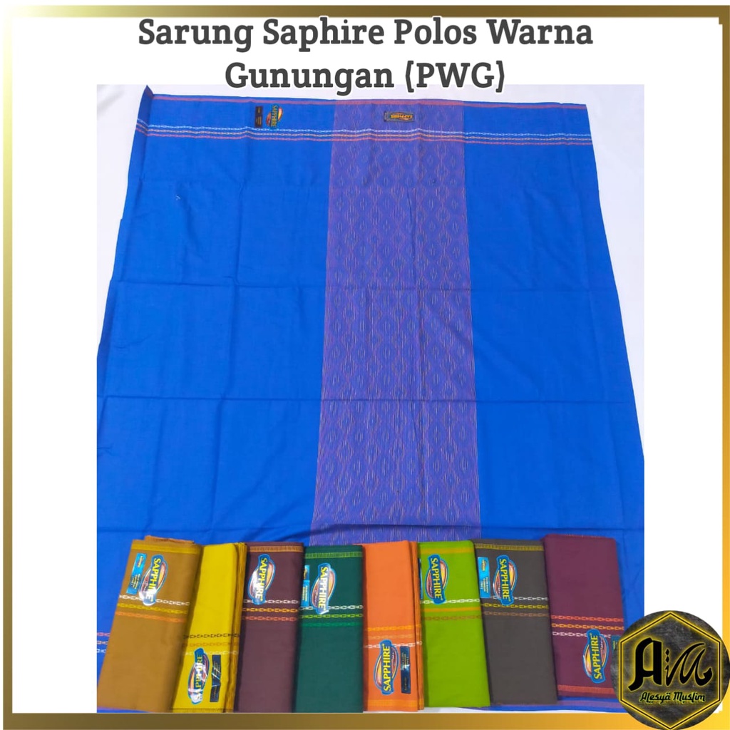 SARUNG SAPHIRE POLOS WARNA MOTIF PWG/SARUNG PRIA DEWASA