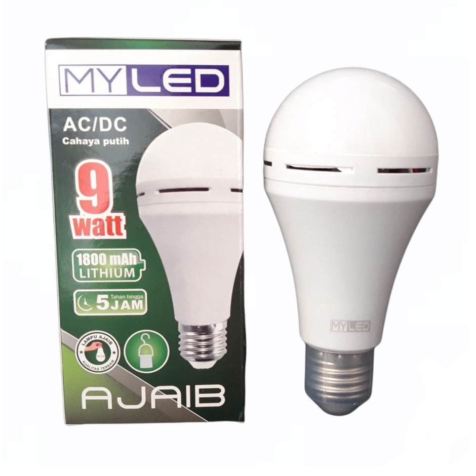 MYLED Ajaib Lampu LED Emergency AC/DC 9 Watt